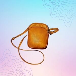 FAUX LEATHER Crossbody Bag Tan Brown Small Purse